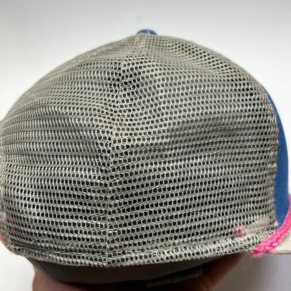 Oakley Factory Pilot Rope Hat Blue Grey Pink Snapback Trucker Cap Mesh SP15‎